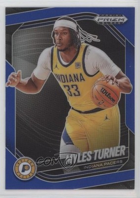 2024-25 Panini Prizm Black Blue Prizm 77/199 Myles Turner #191 0r5k