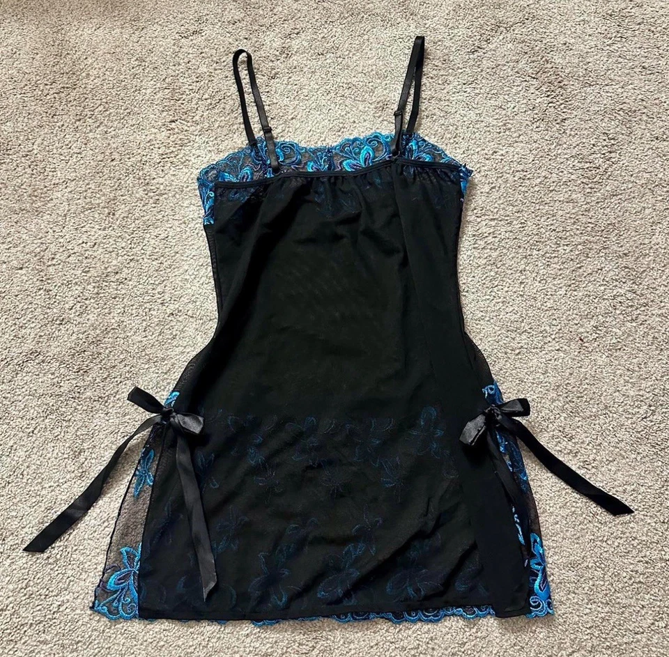 Babydoll Slip azul/púrpura Foto 3 de 4