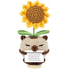 Crochet Sunflower Capybara Inspirational Gift for Women