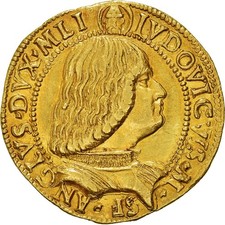 Duchy of Milan, Ludovico Maria Sforza, Double Ducat, 1494-1500, Milan, Gold, XF