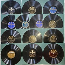 13 x 78 RPM 10" Records: Prewar Popular Dance Jazz Etc. 1900s - 1930s Lot ARG