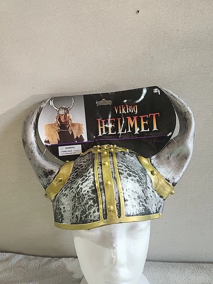 Acessório fantasia capacete de vinil viking - Imagem 2 de 4