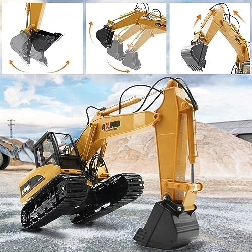 Fisca Remote Control Excavator RC Construction Vehicles 15 Channel 2.4G Full - Image 3 of 4