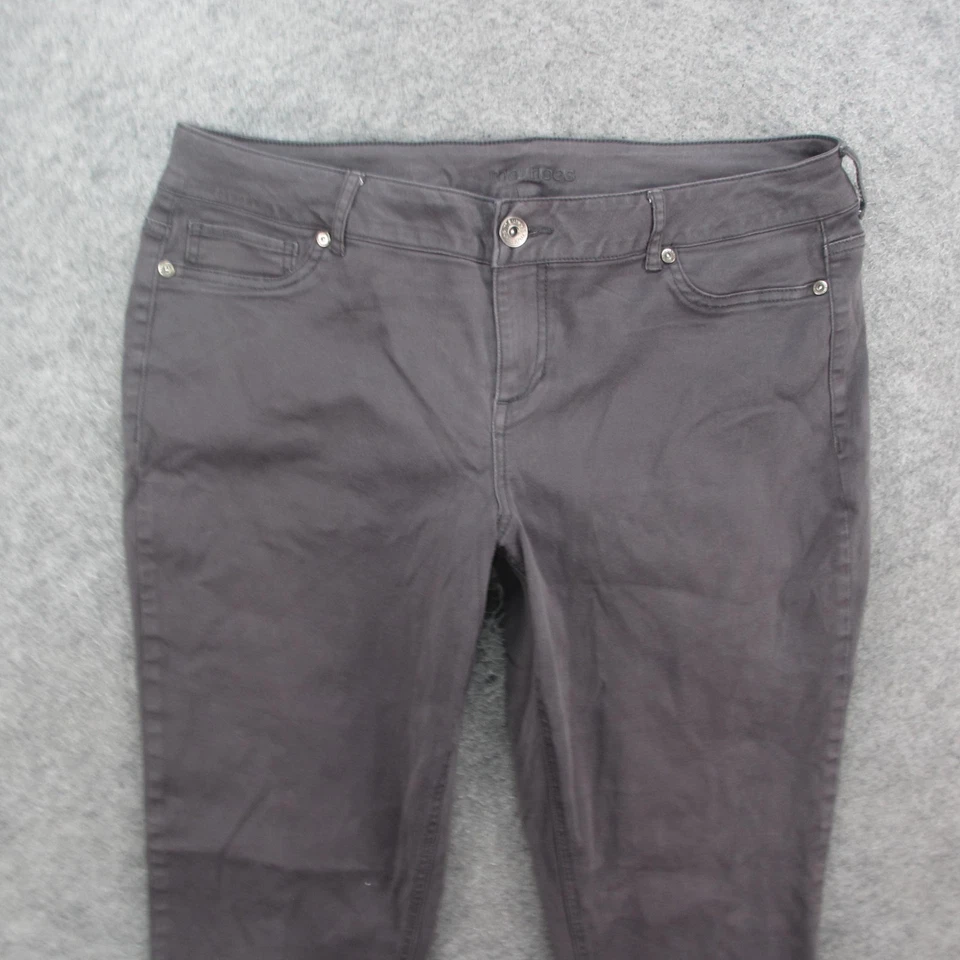 Pantalones Maurices Para Mujer 14 Gris Ajustados Elastizados Mezcla de Algodón Jeggings Informales Foto 2 de 4