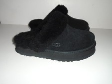 Ugg Black Suede Disquette Clog 1122550 Size 8