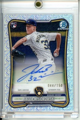2026 Bowman #35 Jacob Misiorowski Chrome Mojo Blue Refractors #/150