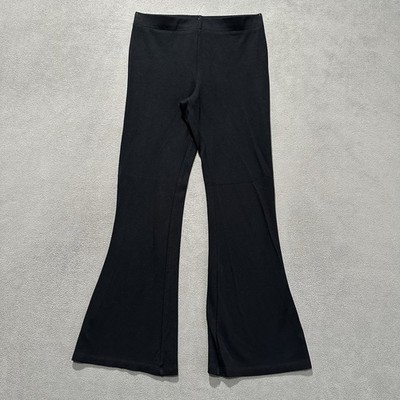 H&M Pants Womens Small Black Trouser Bell Bottom Flare Dress Pants Stretch EUC