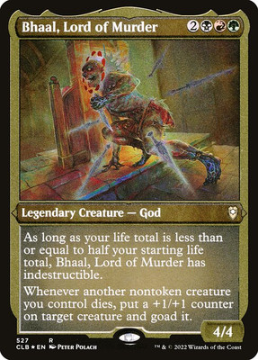 [MTG] Bhaal, Lord of Murder (Foil) (Foil Etched) (527) (CLB) NM