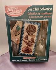 Vintage J P Coats Latch Hook Kit 25052 "16X"32 Sea Shell Collection