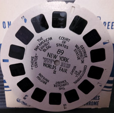 VIEW MASTER REEL - 89 HAND PRINTED "NEW YORK WORLD'S FAIR II" GREAT SHAPE 1940