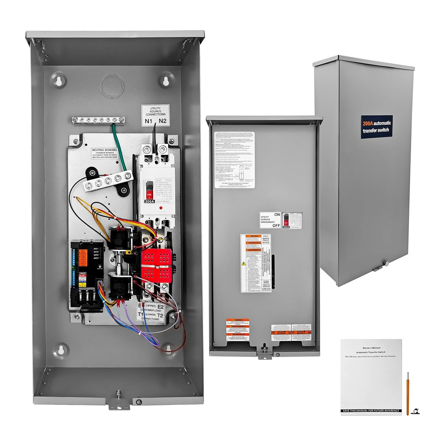 200 Amp Automatic Transfer Switch with Power Management for Generac RXSW200A3
