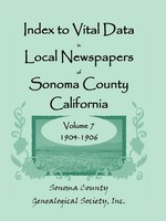 Inc Sonoma County Genealogical Society | Index To Vital Data In Local...
