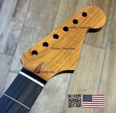 Roasted Maple Rosewood Strat Neck Satin Fits Warmoth Stratocaster bodies SR02B9