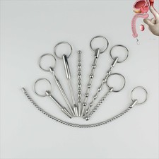 Stainless Steel Urethral Sounding Penis Plug Irritation Dilator Rod Sounds Men