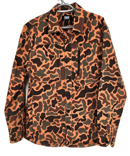 ALASKAN HARDGEAR AKHG Stone Run Overshirt Bright Orange Duck Camoflauge mens M - product listing photo