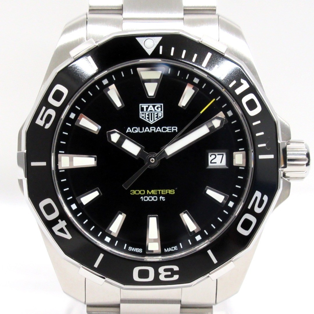 TAG Heuer Aquaracer WAY111A Black Dial Quartz Watch KR229403 Pre-Owned