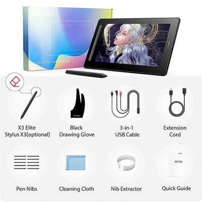 XP-PEN Artist 2nd Gen Graphics Tablet, 15.4'' Display, X3 Battery-Free Pen