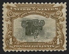 MOMEN: US STAMPS #296a INVERTED CENTER UNUSED PSE CERT LOT #97013*