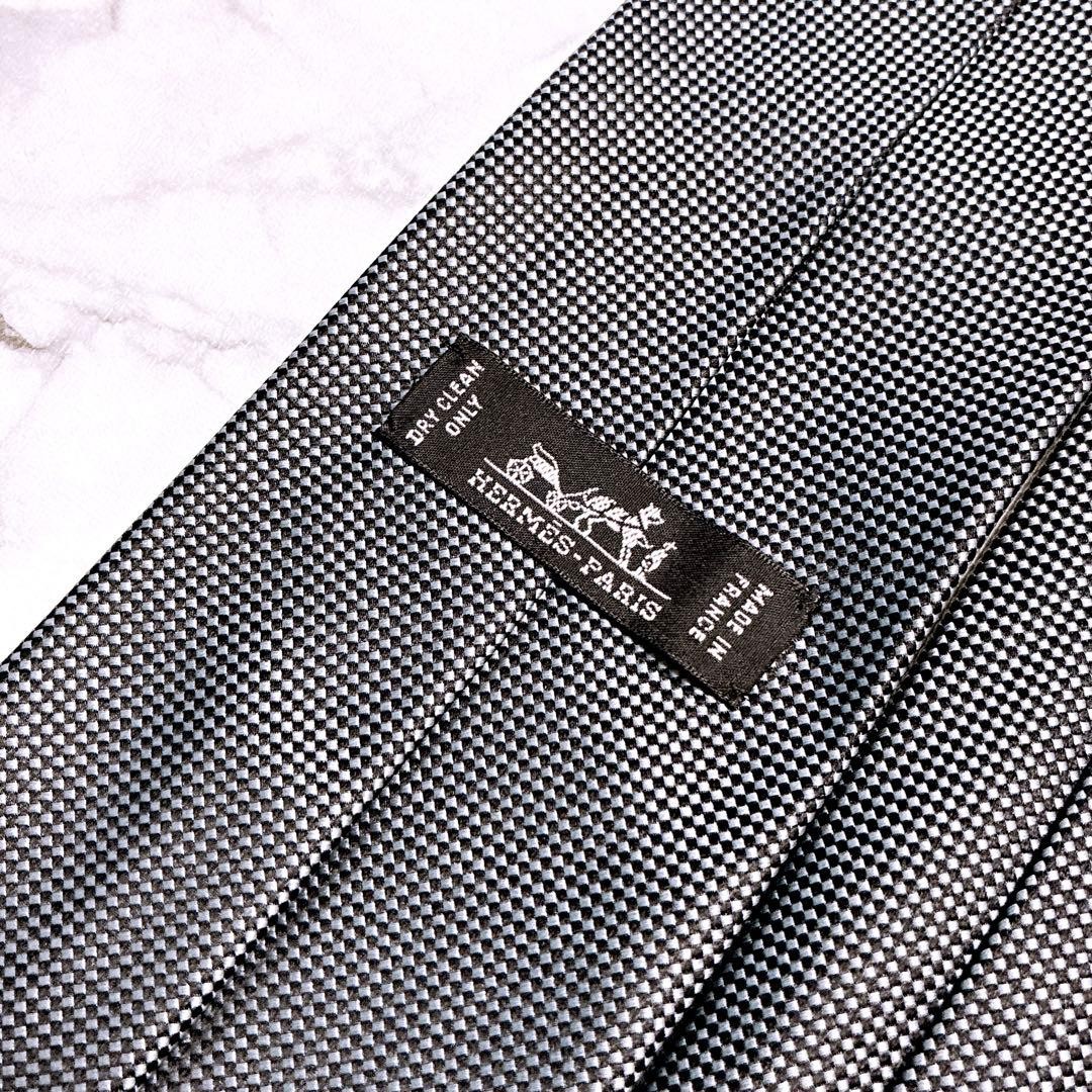 beautiful Hermes Micro Dot Pattern Solid Gunmetal… - image 8