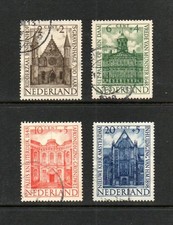 NETHERLANDS _ 1948  CHARITY - BUILDINGS  SET of 4 _ USED ____(921)
