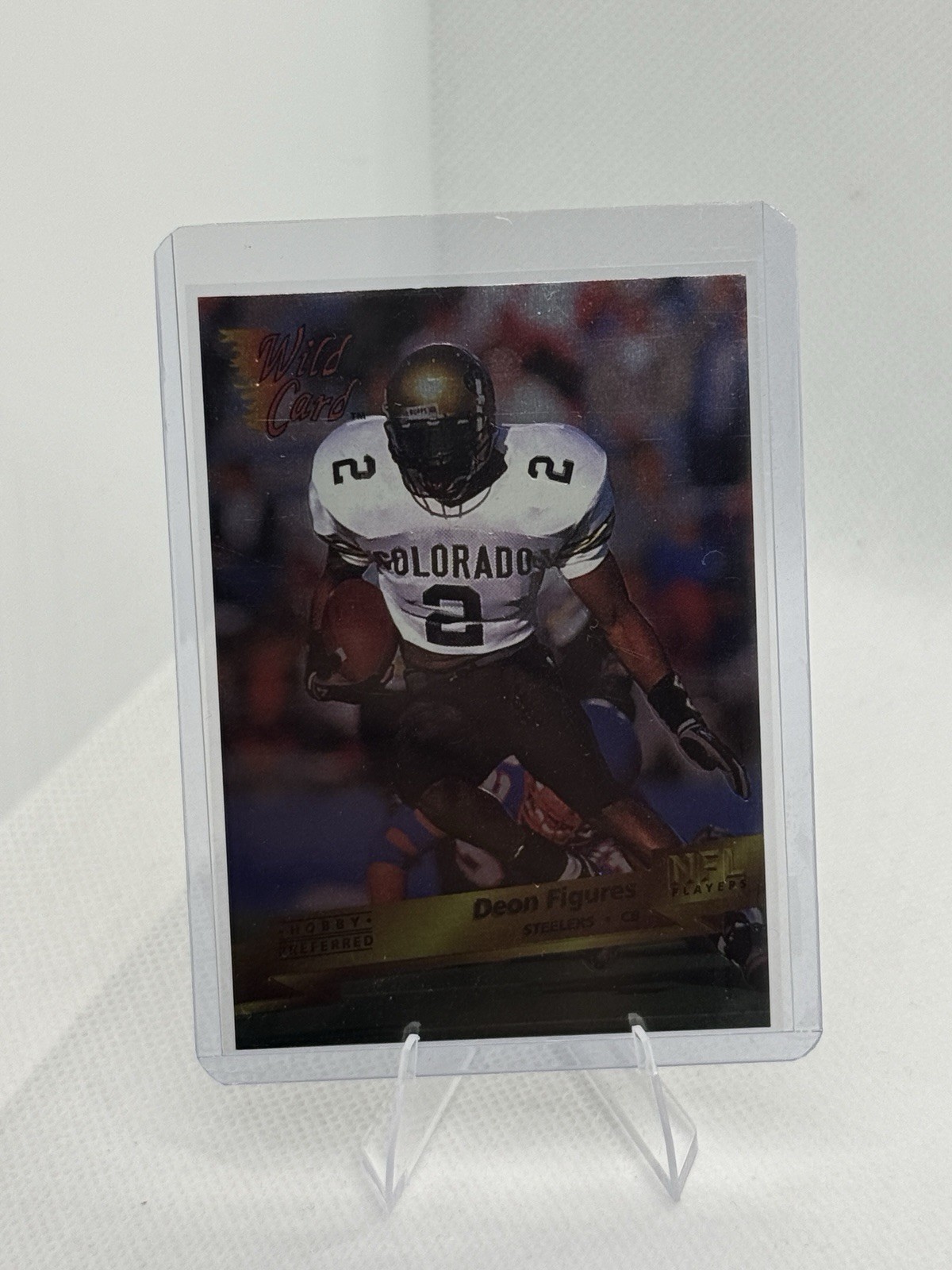 1993 Wild Card Superchrome Deon Figures #185 Pittsburgh Steelers