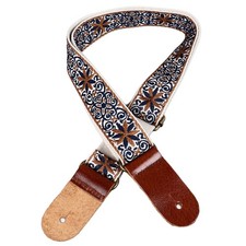 Embroidered Ukulele Strap Ethnic Style Adjustable Length Nylon Leather