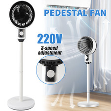 NEW 9 Inch Floor Standing Fan Oscillating Electric 3 Speed Air Circulator Fan UK