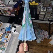 Japanese Blue Floral Umbrella Collectible