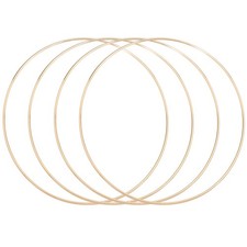 4Pcs Dream Catcher Rings, 11.8" Metal Hoops for Hanging Crafts DIY, Gold 11.5"