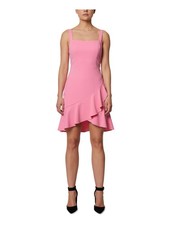 SAGE COLLECTIVE Womens Stretch Sleeveless Square Neck Short Party Body Con Dress