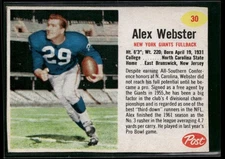 1962 Post Cereal #30 Alex Webster
