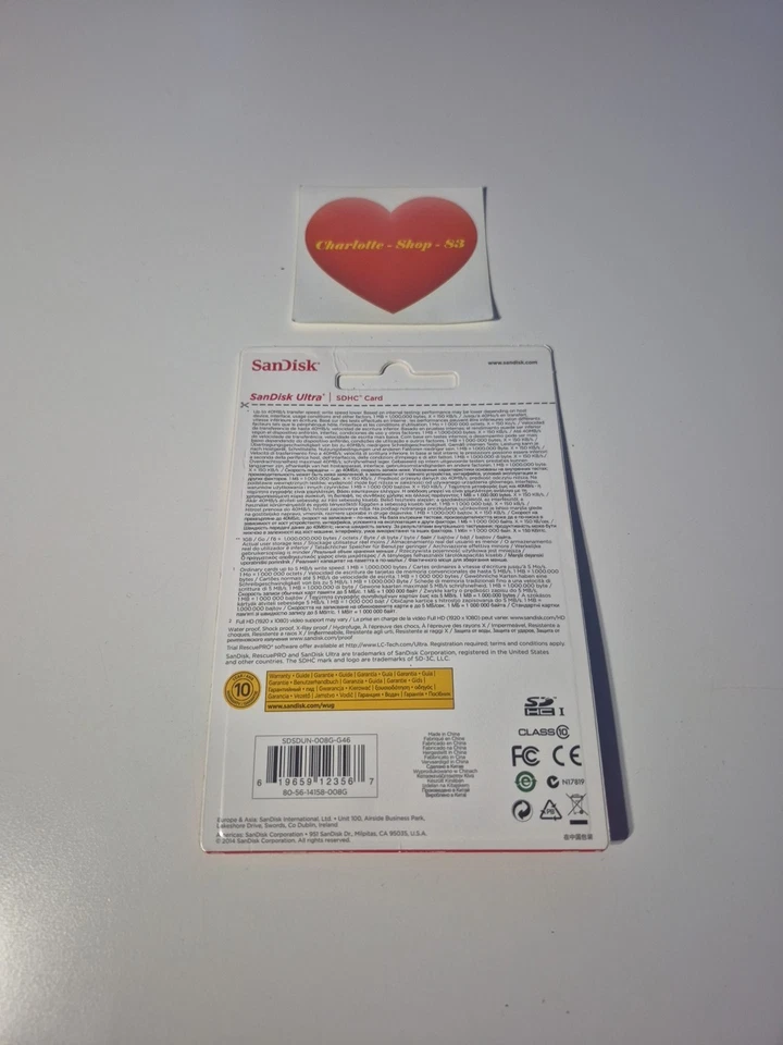 📷 SDHC Sandisk Ultra 8gb - Image 2 of 2