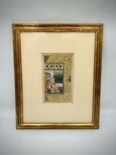 Late 1800&rsquo;s Mughal Style Illuminated Manuscript Painting - Hindu/Indian Antique