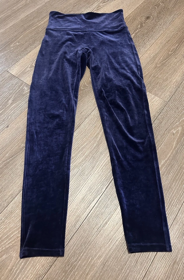 Spanx 人造皮革/天鹅绒打底裤 4 件装女式 M 码高腰收腹控制 — 第 4/4 张图片