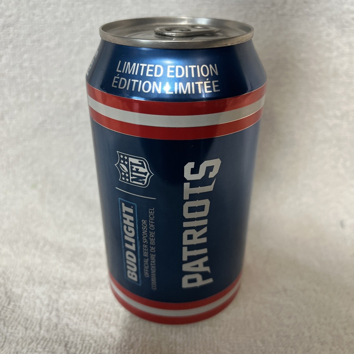 2025 BUD LIGHT Kickoff Can NEW ENGLAND PATRIOTS NFL Empty Bottom