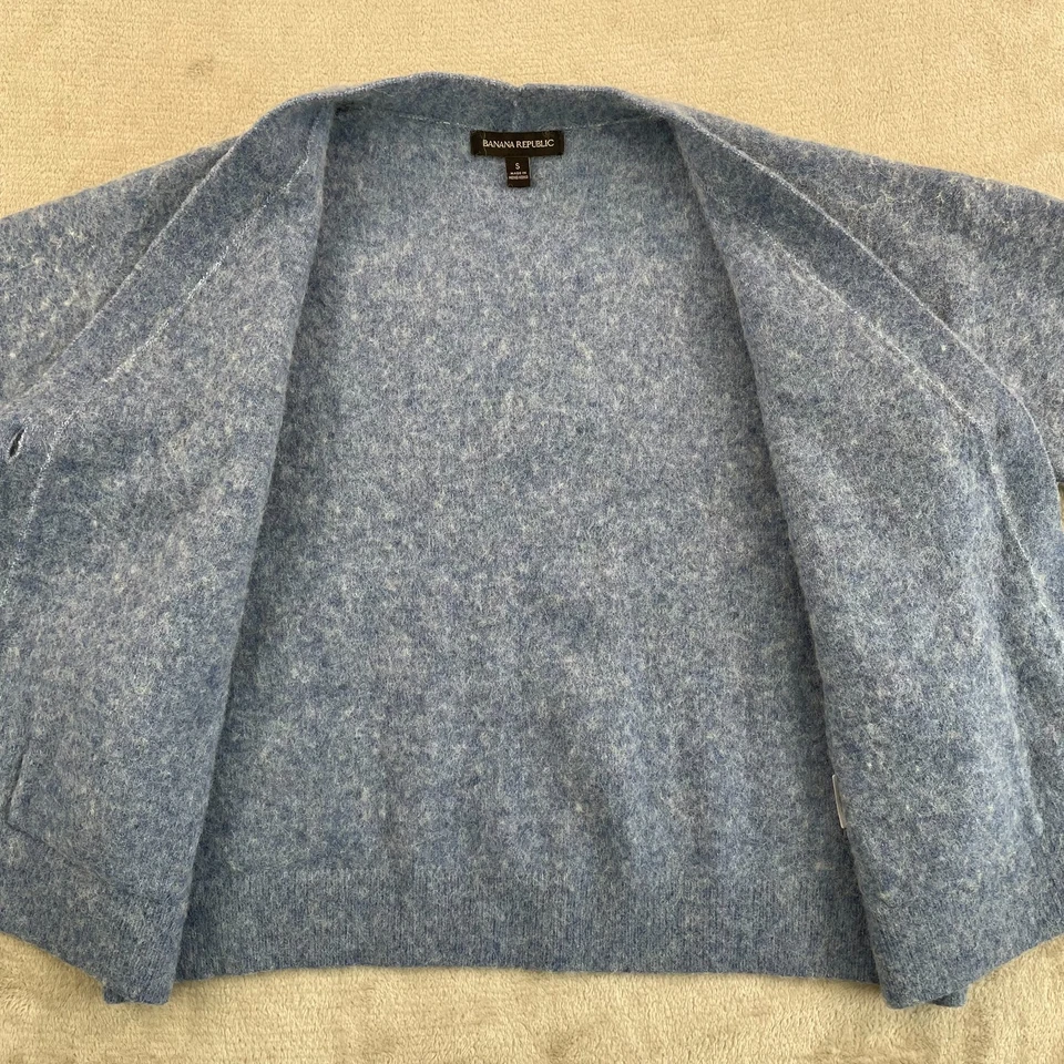 Cárdigan suéter Banana Republic de gran tamaño para mujer pequeño azul lana alpaca nuevo sin etiquetas Foto 4 de 4