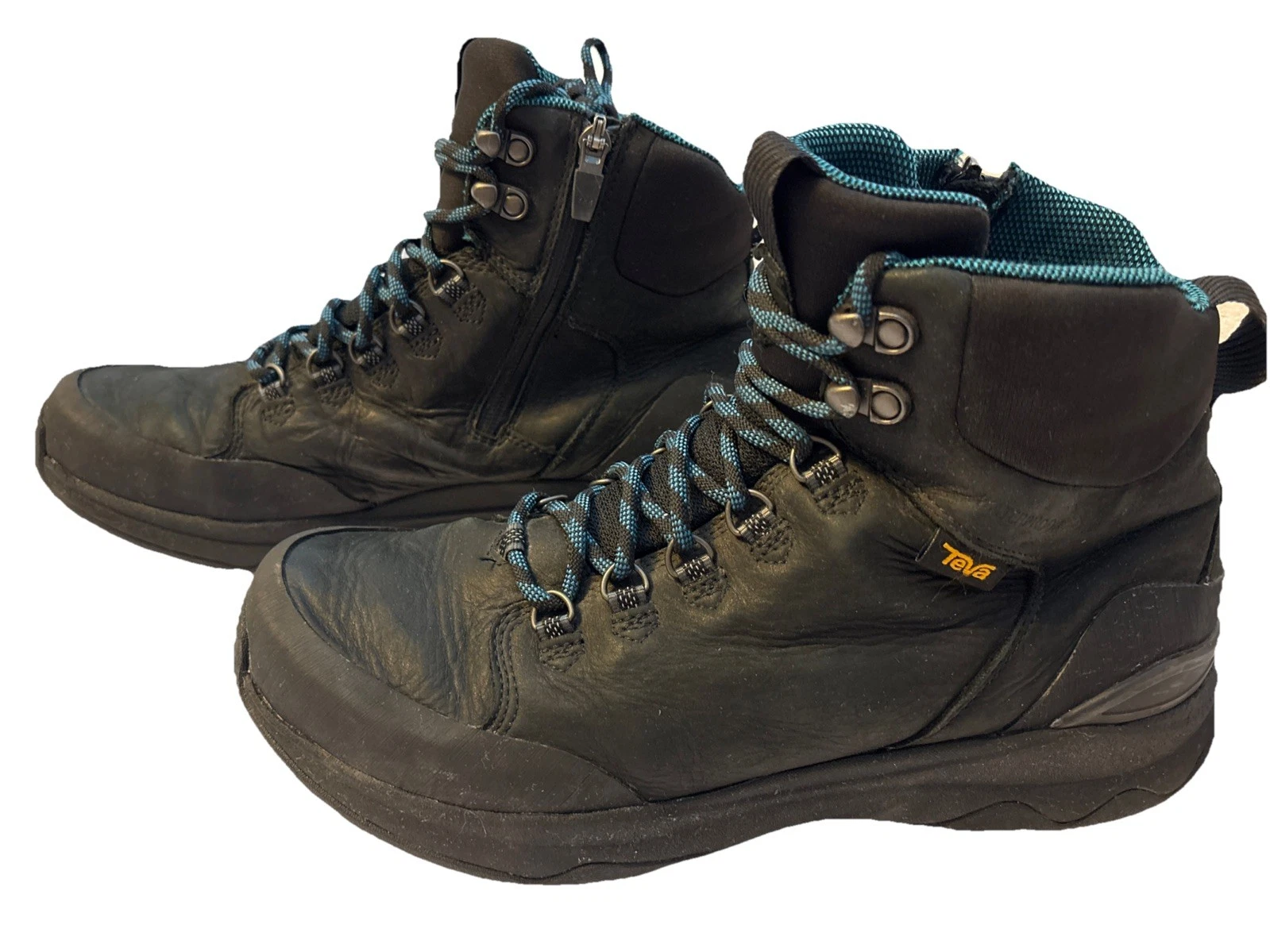 Men’s TEVA ARROWOOD UTILITY TALL BLACK WATERPROOF HIKING BOOTS, 9.5 EUC