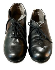 Capezio Tele Tone Black Tap Dance Shoes US Size M 6.5 Black
