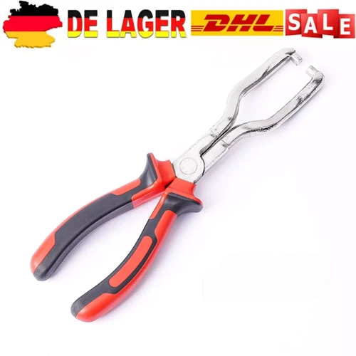 Lösezange Benzinleitung Kraftstofffilter Wechsel Zange Lösewerkzeug Rot-Schwarz - Bild 1 von 8
