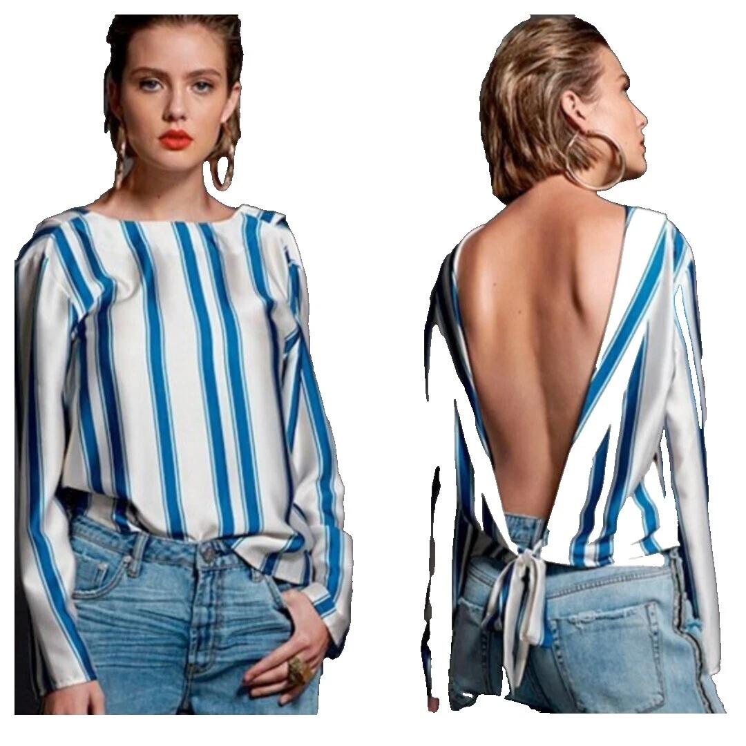 One Teaspoon Striped Regular Size Tops for Women