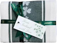 Samuel Lamont IL Shamrock Waffle 100% Cotton Tea Towels Set of 2