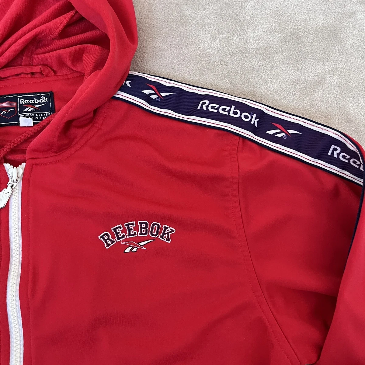Reebok jacket vintage womens red outlet