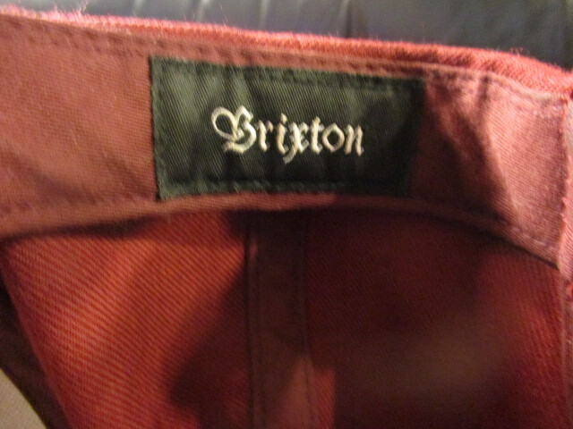 New W/O Tag BRIXTON MFG. COMPANY Logo Red/HGrey Snapback Hat Los