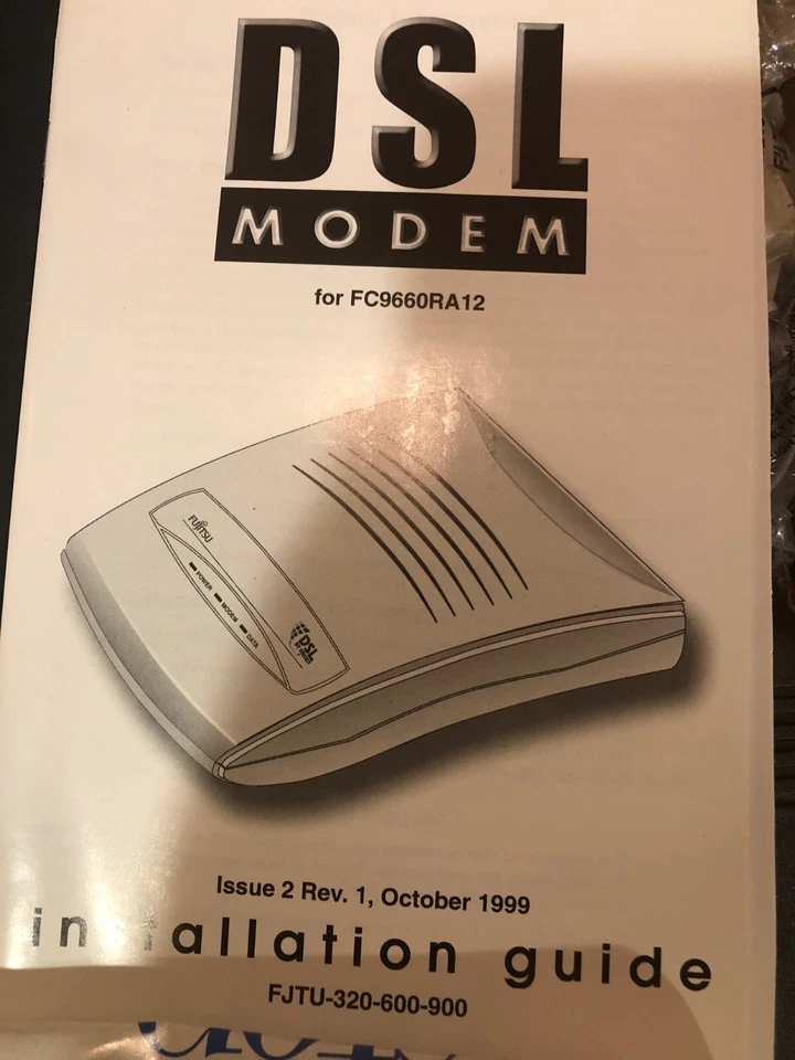 Fujitsu Speedport DSL Modem FC9660RA12-I02 w/ Power Supply & Ethernet Cable - Image 3 of 4