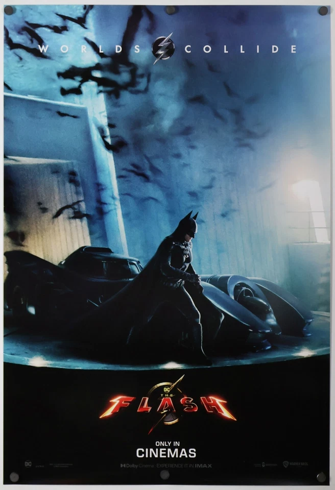 Flash Worlds Collide - original DS movie poster 27x40 D/S 2023 INTL Batman Full