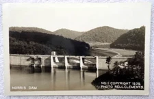 1939 RPPC POSTCARD NORIS DAM TENNESSEE #11