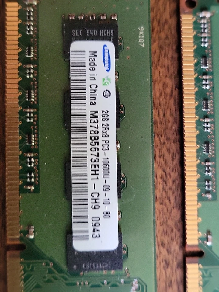 8GB RAM - 4 Samsung 2GB PC3-10600 DDR3 Laptop Memory [Part# M471B5773CHS-CH9] - Image 4 of 4
