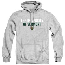 University of Vermont Adult Pullover Hoodie Stacked, Athletic Heather, S-3XL