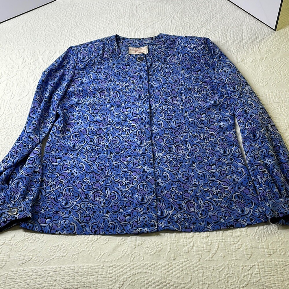 PENDLETON VINTAGE Women's Button Down Blouse blue… - image 4