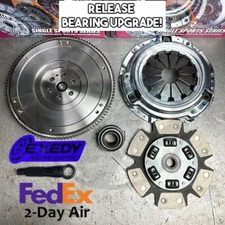 Exedy OEM Pressure Plate w 6 Puck Clutch Disc & OEM Flywheel For Honda D15 D16